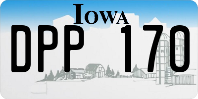 IA license plate DPP170