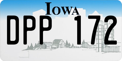 IA license plate DPP172