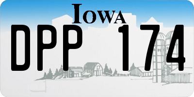 IA license plate DPP174