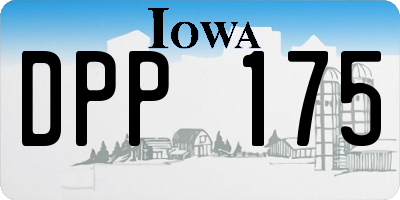 IA license plate DPP175