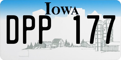 IA license plate DPP177