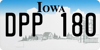 IA license plate DPP180