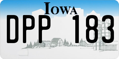 IA license plate DPP183