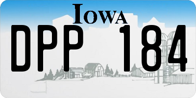IA license plate DPP184