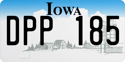 IA license plate DPP185