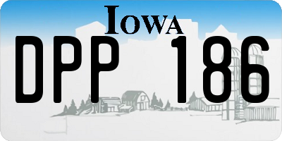 IA license plate DPP186