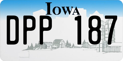 IA license plate DPP187