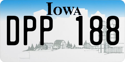 IA license plate DPP188