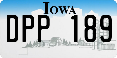IA license plate DPP189
