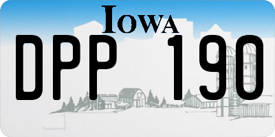 IA license plate DPP190