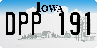 IA license plate DPP191
