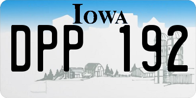 IA license plate DPP192