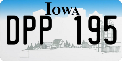IA license plate DPP195