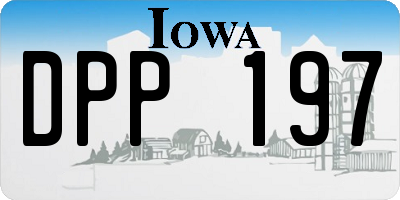 IA license plate DPP197