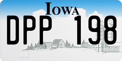 IA license plate DPP198