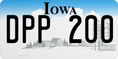IA license plate DPP200