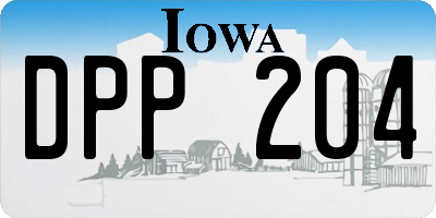 IA license plate DPP204