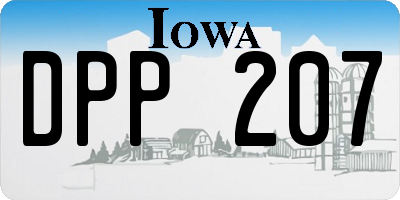 IA license plate DPP207