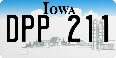IA license plate DPP211