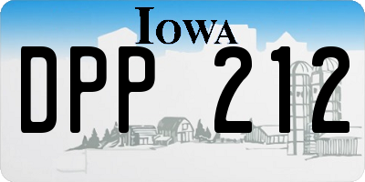 IA license plate DPP212