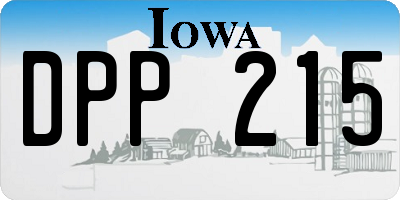 IA license plate DPP215