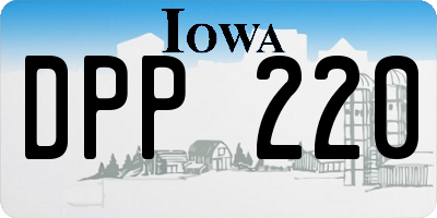 IA license plate DPP220