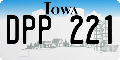 IA license plate DPP221
