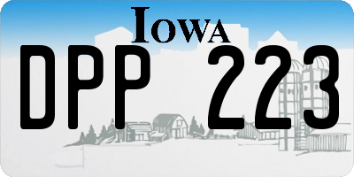 IA license plate DPP223