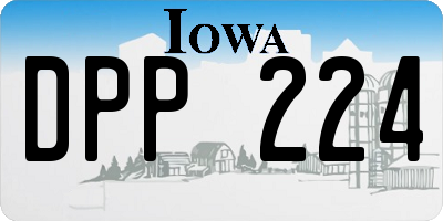 IA license plate DPP224