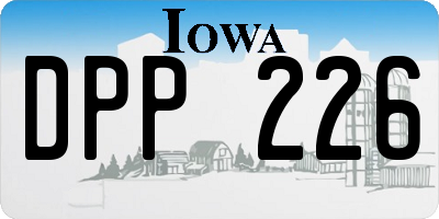 IA license plate DPP226