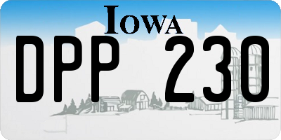 IA license plate DPP230