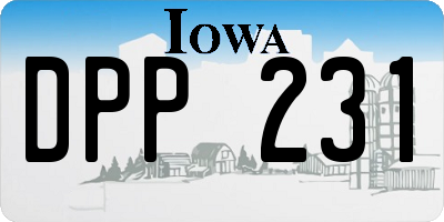 IA license plate DPP231