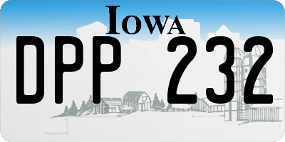IA license plate DPP232
