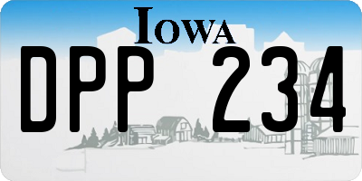 IA license plate DPP234