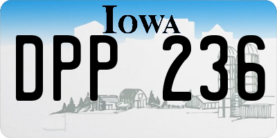 IA license plate DPP236