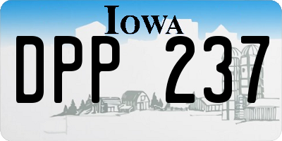 IA license plate DPP237