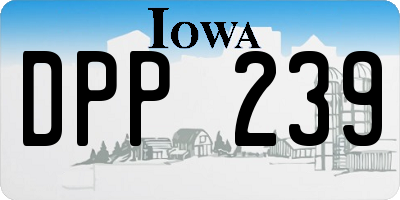IA license plate DPP239