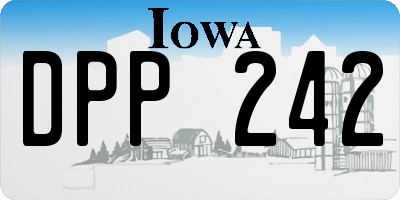 IA license plate DPP242