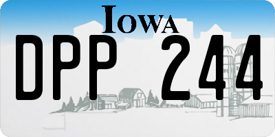 IA license plate DPP244