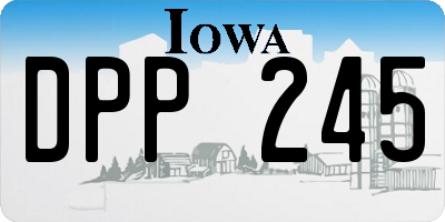 IA license plate DPP245