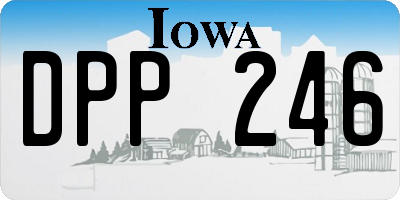 IA license plate DPP246