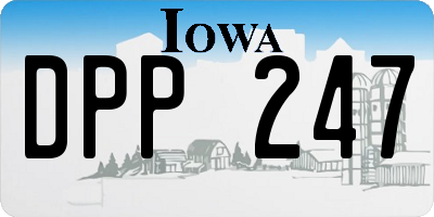 IA license plate DPP247