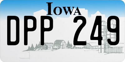 IA license plate DPP249