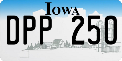 IA license plate DPP250