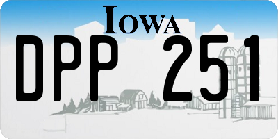 IA license plate DPP251