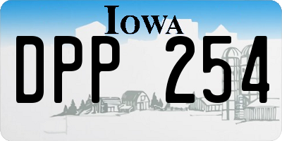 IA license plate DPP254