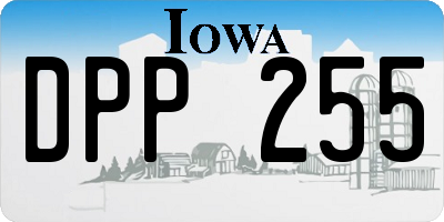 IA license plate DPP255