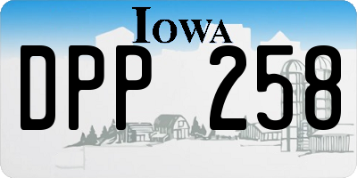 IA license plate DPP258