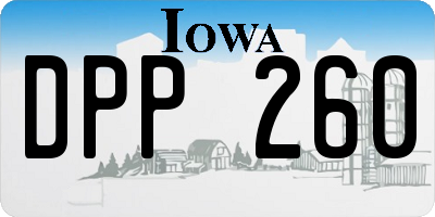 IA license plate DPP260