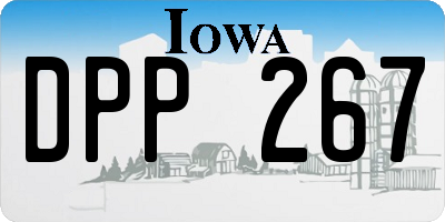 IA license plate DPP267